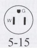 Male Plug 15A 125V 2 Pole 3 Wire 5-15P Woodhead