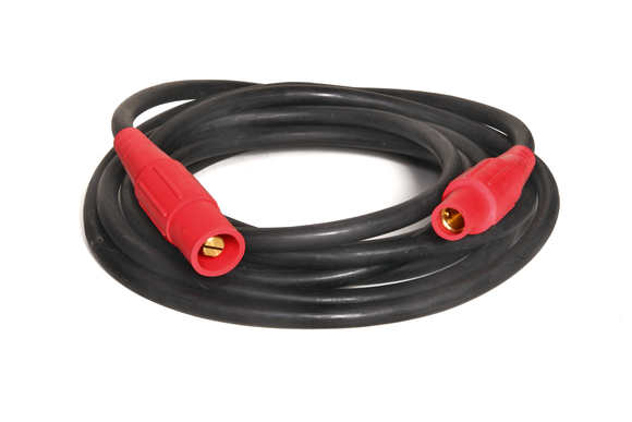 Stage & lighting 2/0 cable 600 volt 200 AMP 100 feet c/w red male + female cam ends