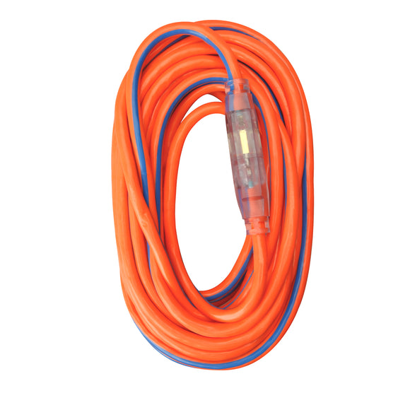 Extension cord 12/3 SJTW Cool Orange/Blue