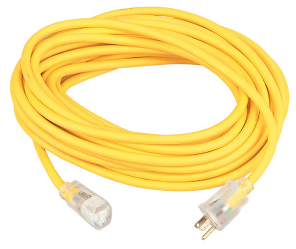 Extension cord, 16/3 Sjeow 50' Yellow Le Ps