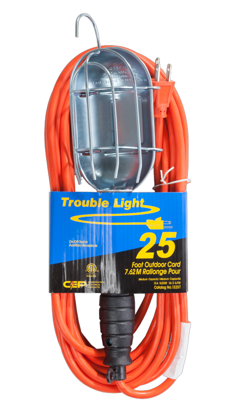 trouble light 16/3 SJTW 25'   (old CEP #: 1325T)