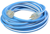 Extension cord, 12/3 SJEOW Blue/White