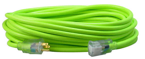 Extension cord 12/3 SJTW Cool Green