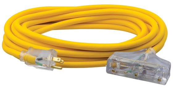 Extension cord 12/3 SJEOW Yellow Tritap -50C