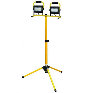 Portable light stand LED 15 watt twin head 5 foot tripod 3,000 Lumens