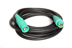 Stage & lighting 2/0 cable 600 volt 200 AMP 100 feet c/w green male + female cam ends