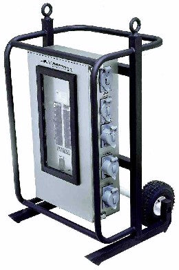 Power distribution cart 3 phase 200 AMP 120/208V CAM type 6+2+2 outlets CUL approved