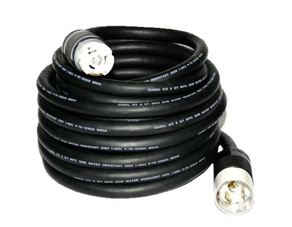extension cord 10/3 SOW 100 ft black rubber (not CSA) – RDSI