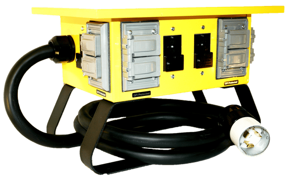 Power distribution box 50 amp 125/250V, 4 x 125V 20A