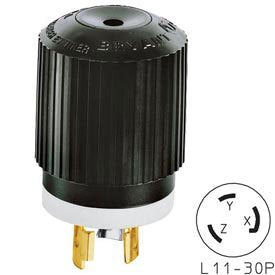 Male plug Leviton 30A 250V 3 phase