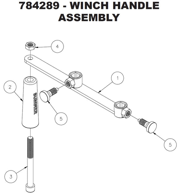 Winch handle assembly