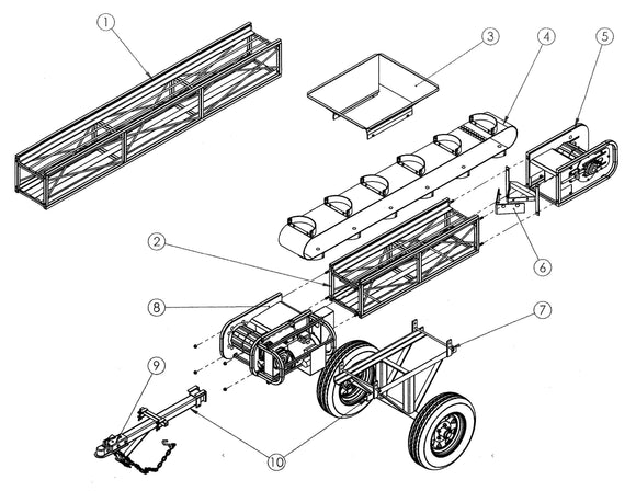 Belt scraper assembly for standard conveyors