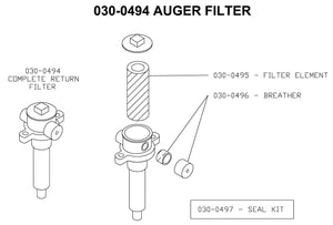 Filter element for oil filter 030-0494