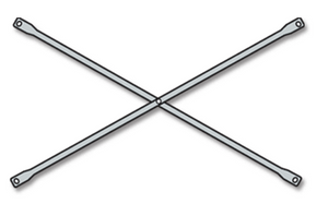 Cross Brace - 10' x 19.5" / 1" - Galvanized