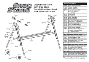 Cross brace for snap stand