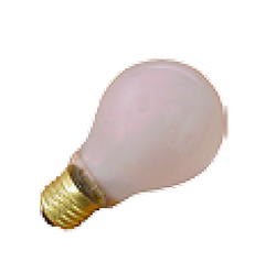 light bulb, 100 watt, frosted rough service
