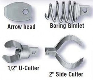 Cutter set for Mini-Rooter series drain cleaners 3/8" & 1/2" cables