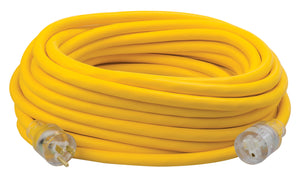 Extcord, 14/3 Seoow 100' Yellow Le Ps